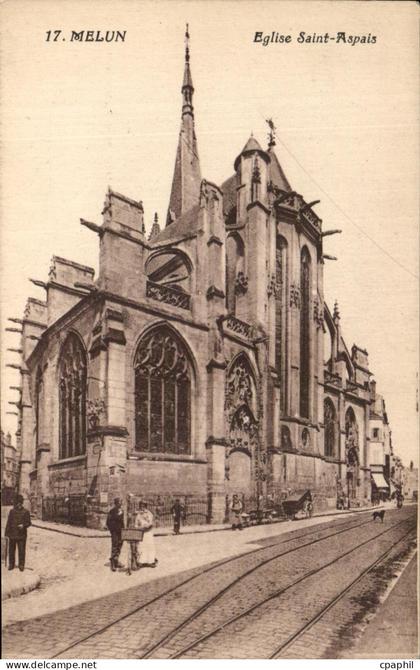 CPA Melun Eglise Saint Aspais