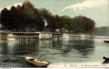 Melun - Les Bateaux Lavoirs - CPA