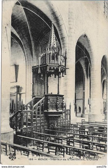 MENDE - Intérieur de la Cathédrale, la Chaire