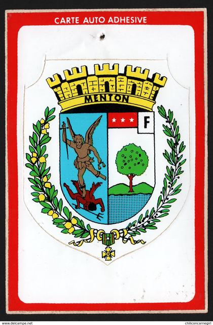 Blason Adhésif de Menton - Autocollant - Menton - Épée - GRAPHICOLOR