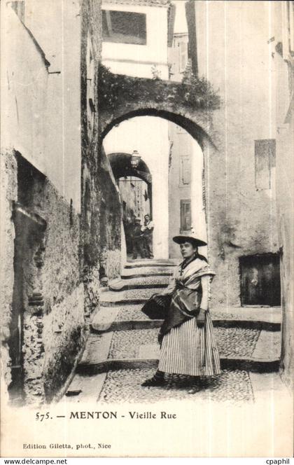 CPA Menton Vieille rue