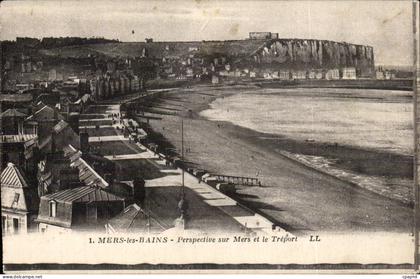 CPA Mers les Bains Perspective sur Mers et le Treport