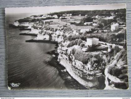 Cpa Meschers (17) la falaise-les grottes-vue aérienne