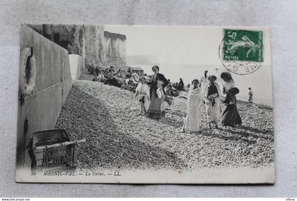 Cpa 1912, Mesnil Val, la Grève, Seine Maritime 76