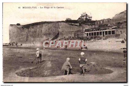Mesnil Val - La Plage et le Casino - CPA