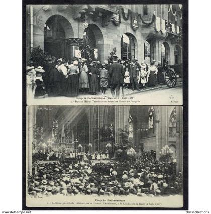 57 - METZ (Moselle) - Lot de 2 CP - Congrés Eucharistique (6-11 Août 1907) Metz