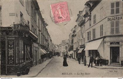 CPA Meulan La rue basse