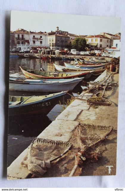 Cpm, Mèze, le port sur l'étang de Thau, Hérault 34