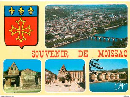 82 - Moissac - Multivues - Blasons - CPM - Voir Scans Recto-Verso
