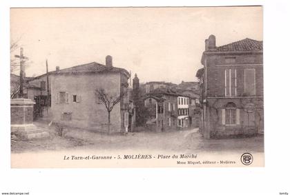 82 molieres place du marché cpa edit mme Miquel à Molieres , voir etat ci dessous
