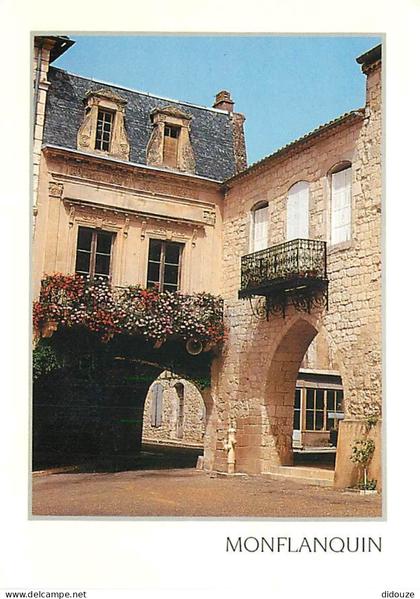 Carte Postale - 47 - Monflanquin - Les Arcades, place de la Mairie - CPM - Voir Scans Recto-Verso - Poscard - Carta Post