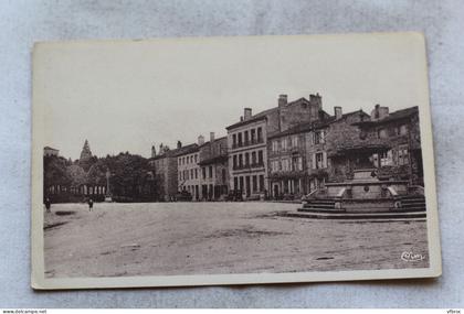 Cpsm 1952, Monistrol sur Loire, place du collège, haute Loire 43