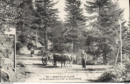CPA Mont Pilat La Route avant d'arriver au Grand Hotel