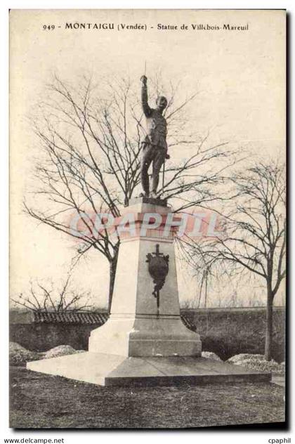 CPA Montaigu Vendee statue de Villebois Marcuil