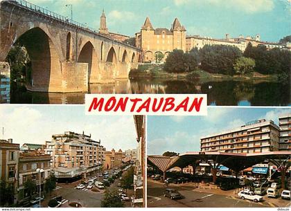 Carte Postale - 82 - Montauban - Multivues - Automobiles - Flamme Postale de Montauban - Etat pli visible - CPM - Voir S