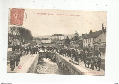 MONTBARD (COTE D'OR) 27 ENTREE DES USINES METALLURGIQUES (BELLE ANIMATION) 1906