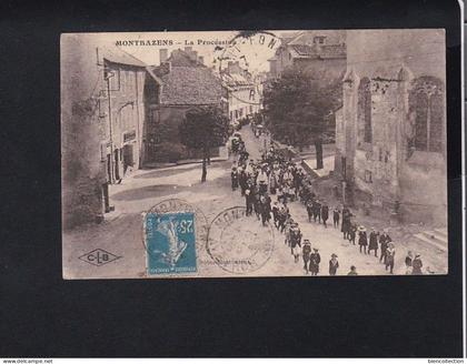 Aveyron. Montbazens , la procession
