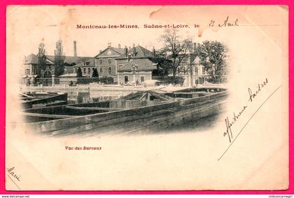 Cpa - Montceau les Mines - Vue des Bureaux - Animée