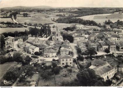 - tarn et garonne  -gd format- ref-V118- monclar de quercy - montclar de quercy - vue aerienne quartier eglise -