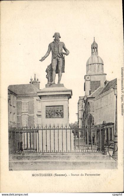 CPA Montdidier Statue De Parmentier