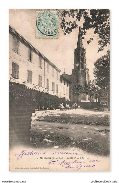 Montech – Clocher de l'Eglise, CPA, France
