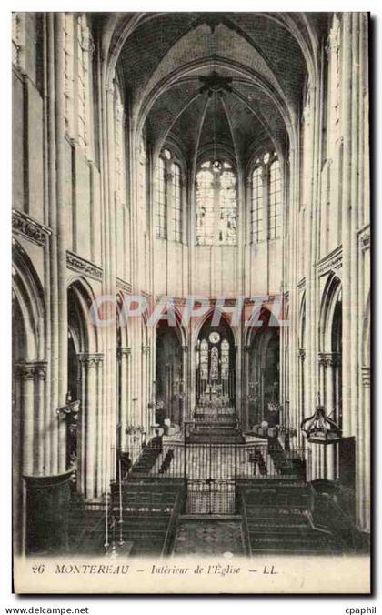 CPA Montereau Interieur de l Eglise