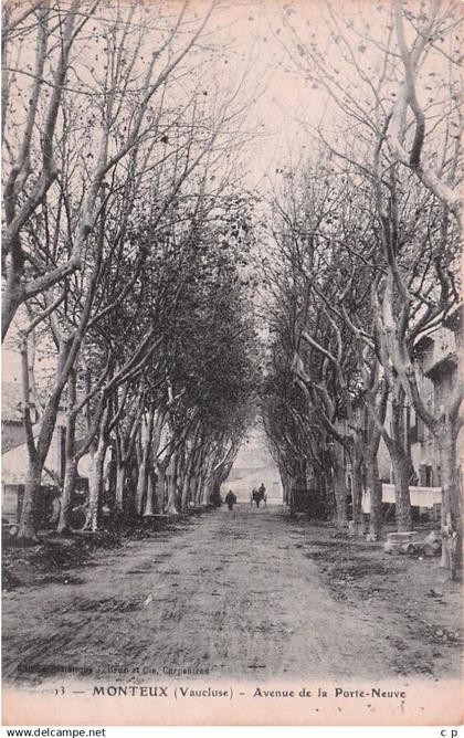Monteux - Avenue Porte Neuve  -  CPA  °J