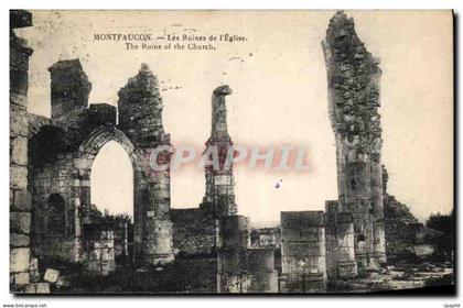 CPA Montfaucon les Ruines de l'eglise