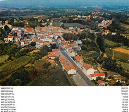 40.  MONTFORT en CHALOSSE .  Vue générale aérienne .