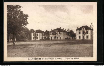 CPA Montfort-en-Chalosse, Poste et Ecoles