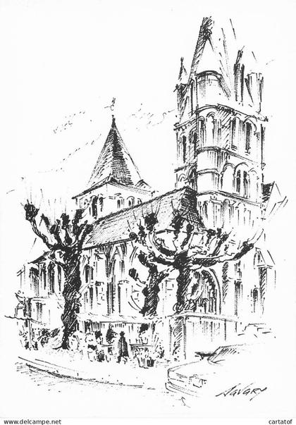 Abbaye de MONTIVILLIERS 950ème Anniversaire 22 23 Juin 1985 . Dessin SAVARY