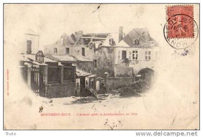 MONTMEDY-HAUT L ARSENAL APRES LE BOMBARDEMENT  EN 1870
