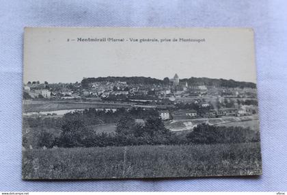 Montmirail, vue générale prise de Montcoupot, Marne 51