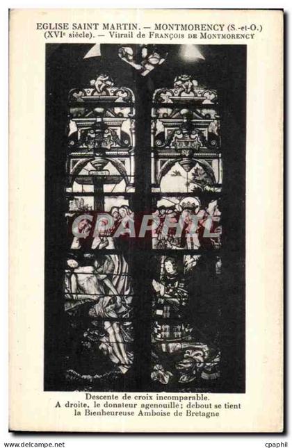 CPA Eglish Saint Martin Montmorency (S et-O) Vitrail de Francois De Montmorency