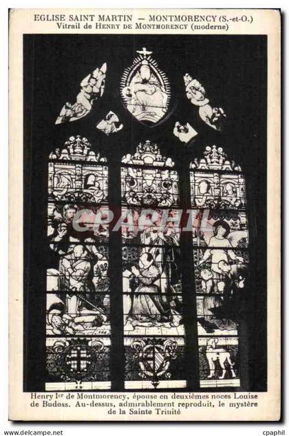 CPA Eglish Saint Martin Montmorency (S et-O) Vitrail de Henry De Montmorency (moderne)