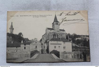 Cpa 1903, Montmorillon, abside de l'église Notre Dame et vierge du château, Vienne 86