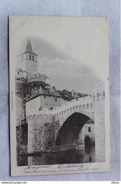 Montmorillon, le vieux pont et l'église Notre Dame, Vienne 86