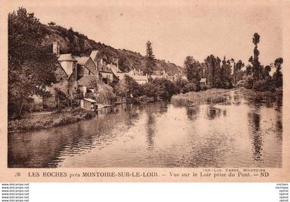 C P A   41 - MONTOIRE - SUR - LE - LOIR - vue sur le loir  prise du pont