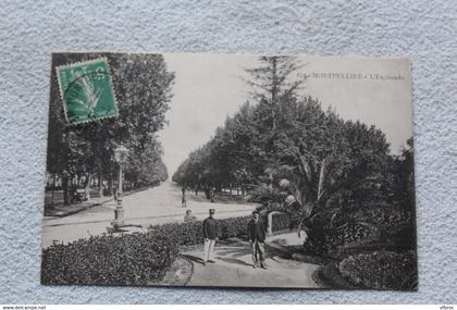 A786, Cpa 1913, Montpellier, l'esplanade, Hérault 34