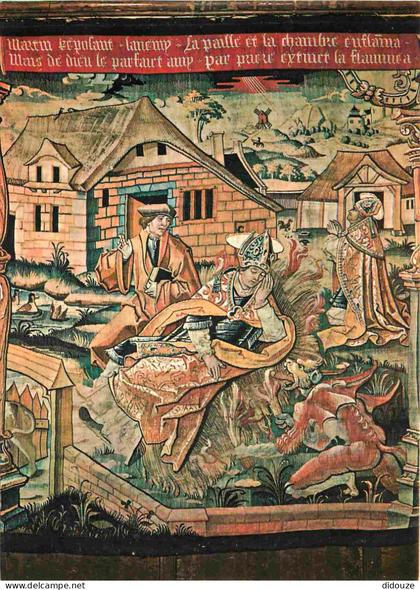 82 - Montpezat de Quercy - intérieur de la Collégiale Saint Martin - Tapisserie - St-Martin de Montpezat - Art Tapisseri