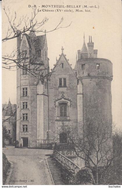 Frankreich AK Montreuil-Bellay – Château Schloss – Monument historique – ungebraucht