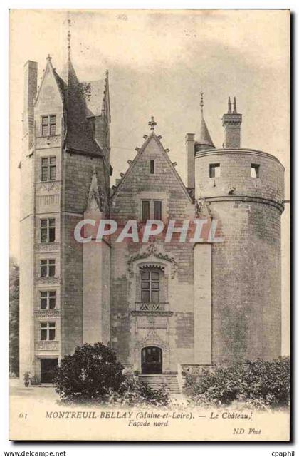 Montreuil Bellay CPA Le chateau facade Nord