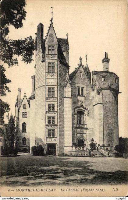 Montreuil Bellay CPA Le chateau (facade nord)