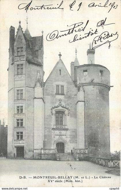 CPA Montreuil Bellay Le Chateau