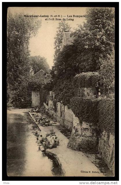 77 Moret-sur-Loing loing rempart lavoir lavandiere D77D K77316K C77316C RH086703