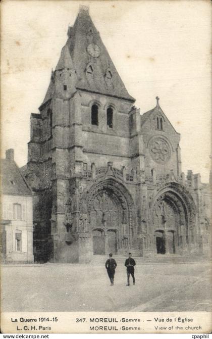 CPA Moreuil Somme Vue de l'eglise