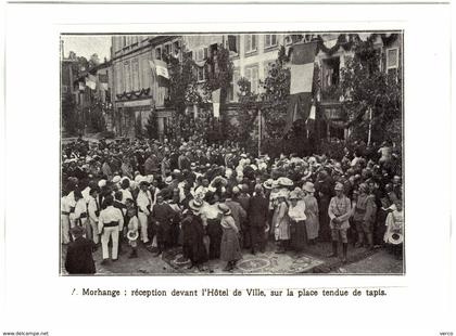 Carte Postale  ancienne de MORHANGE - (Original de journaux de Plastifiée) - Réception Hotel de ville,  1919