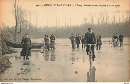 morieux les ponts neufs * l'étang , promenade sur la glace ( février 1914 ) * villageois