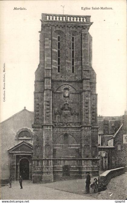 Morlaix CPA Eglise Saint Mathieu