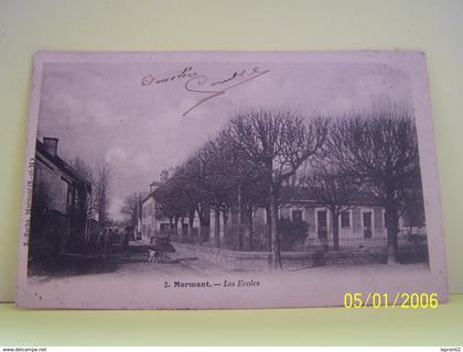 MORMANT (SEINE ET MARNE)  LES OBLITERATIONS LES ECOLES.